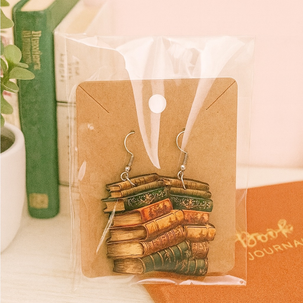 Stacked Books Earrings
